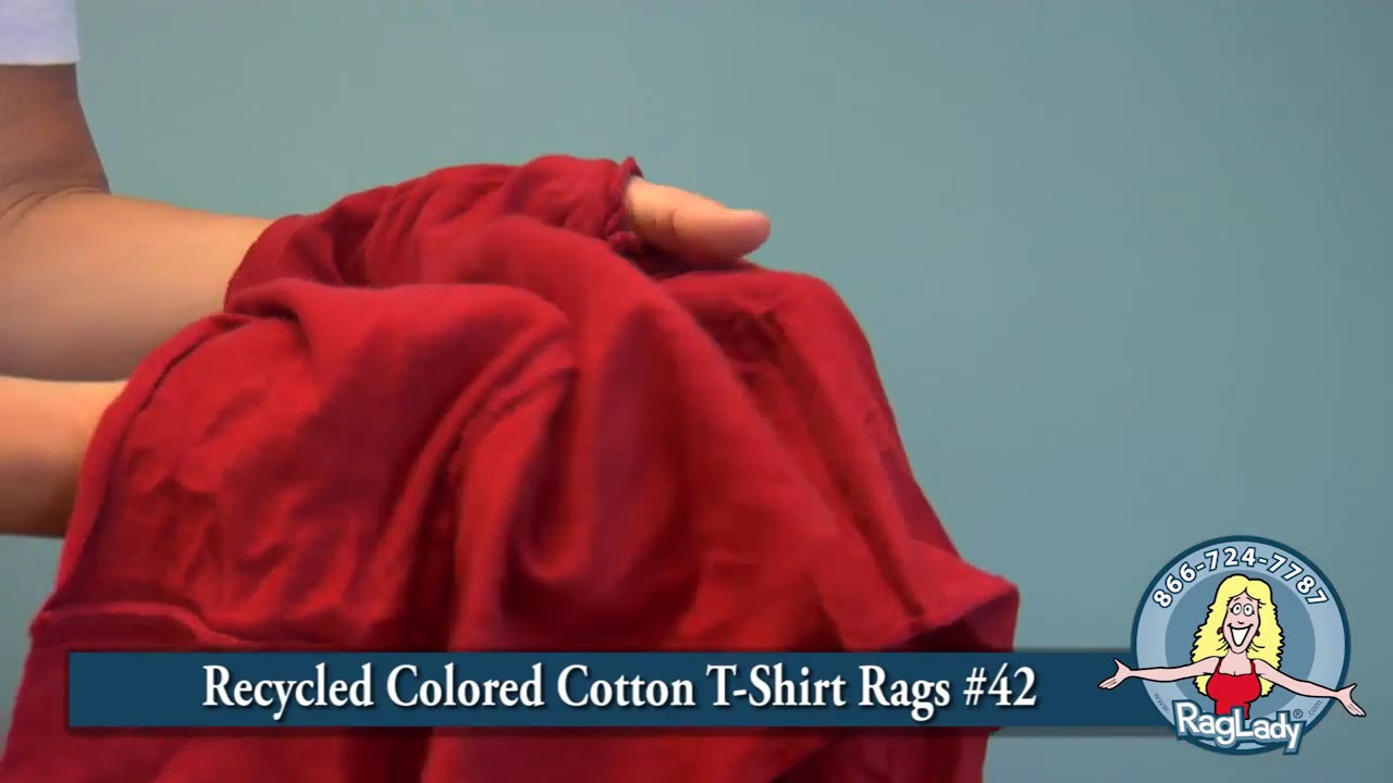 Recycled Colored Cotton T Shirt Rags WCA40 42