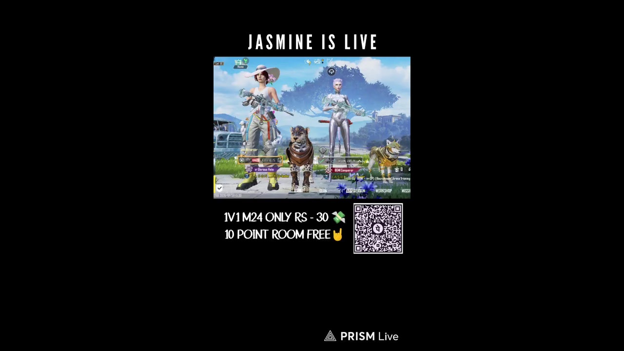 1v1 M24 ROOM CHALLENGE #shorts #bgmilive #1v1 #viral #jasmineislive #shortfeed