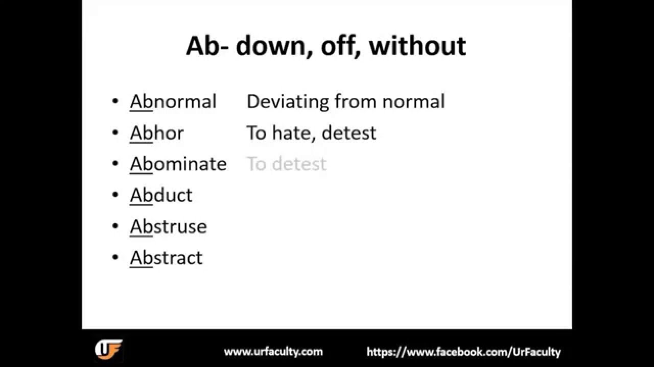 Vocabulary Building (Root Based) - I by UrFaculty.com