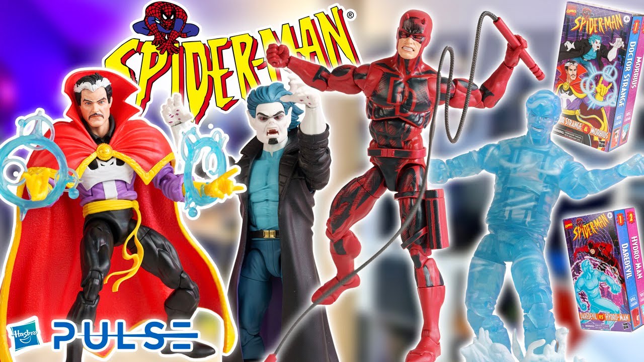 Des Figurines de Fous Spider-Man The Animated Series des Années 90 Daredevil Sr Stange HASBRO PULSE