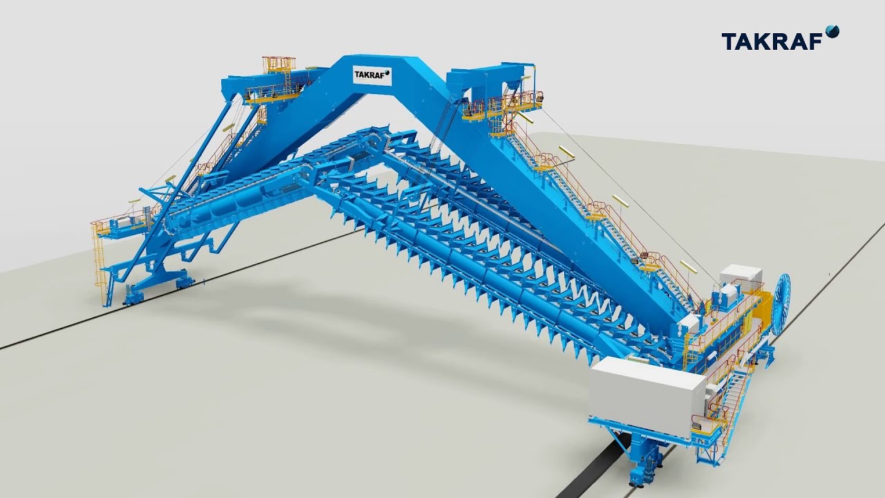 TAKRAF high capacity indoor portal reclaimer