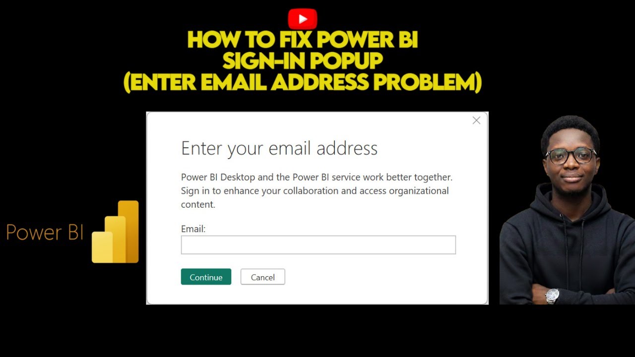 Fix Power BI Sign-In Pop-Up | How to Use Shapes & Images Without Gmail Login.