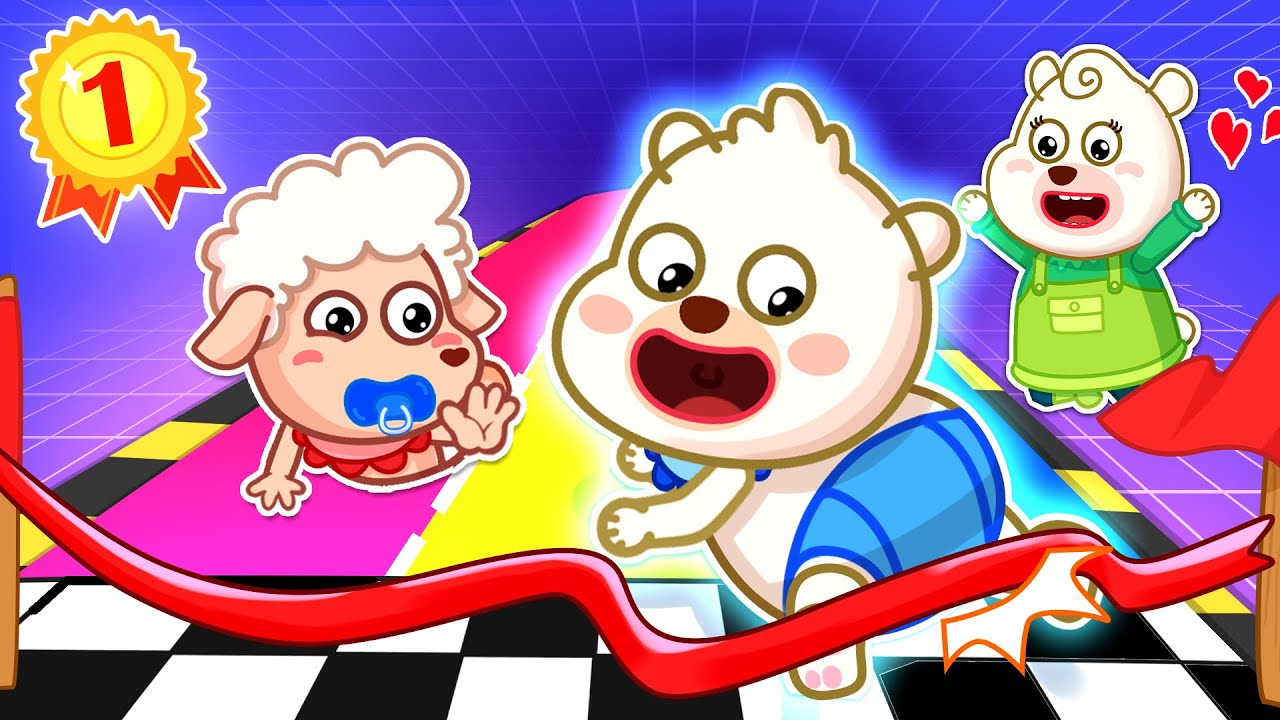 Who Will Win the Crawling Race? Baby's First Steps Funny Moments😆 Family Stories | Bearee Kids Show