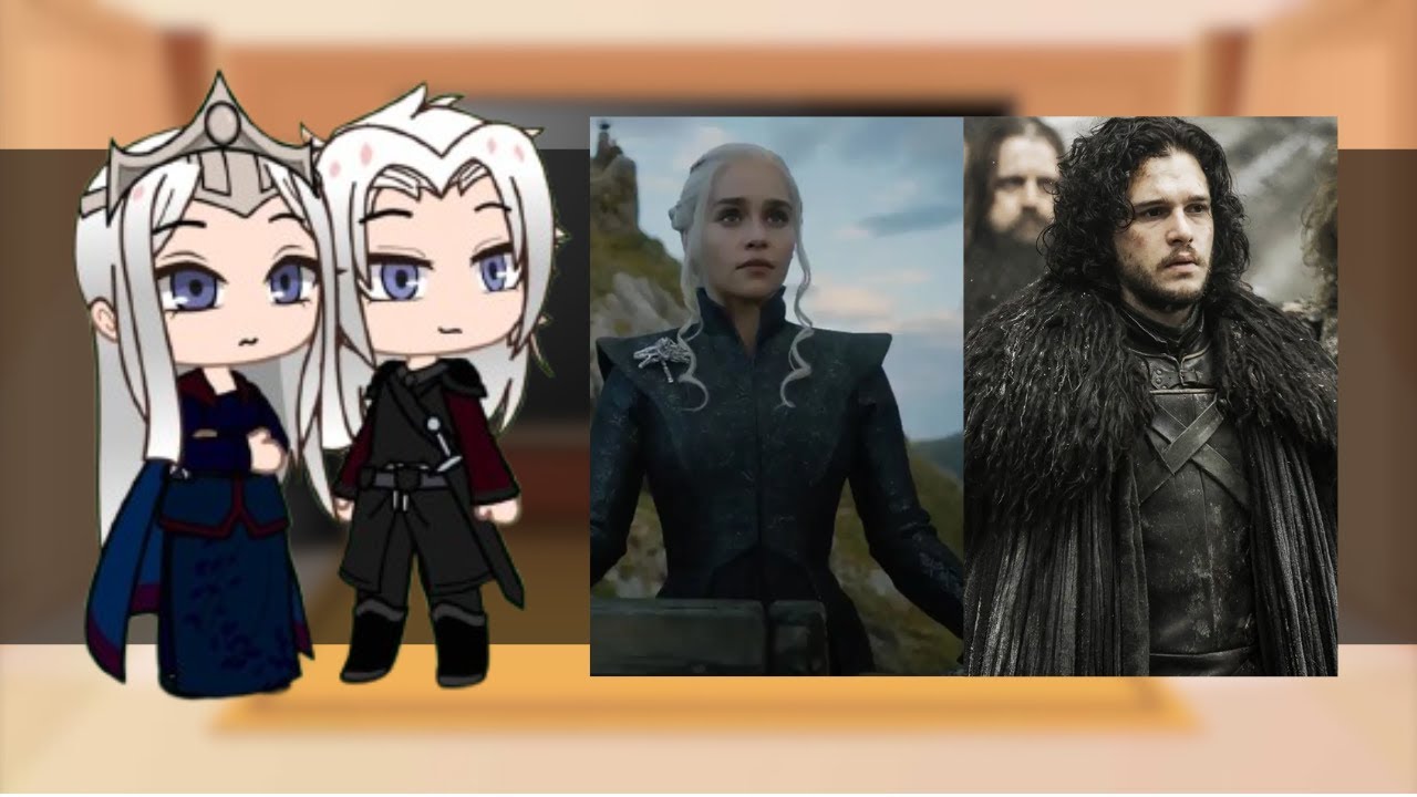 House Of The Dragon React To Jon Snow and Daenerys Targaryen - Gacha Reacts (Watch in 2x Speed)