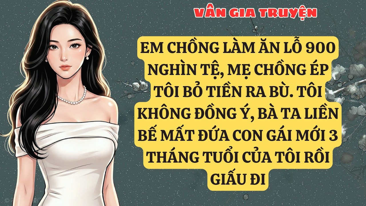 TRUYỆN KỂ: EM CHỒNG LÀM ĂN LỖ 900 NGHÌN TỆ, MẸ CHỒNG ÉP TÔI BỎ TIỀN RA BÙ. TÔI KHÔNG ĐỒNG Ý, BÀG177