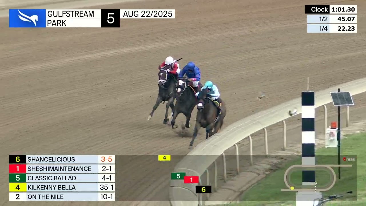 Gulfstream Park August 22, 2025 Race 5
