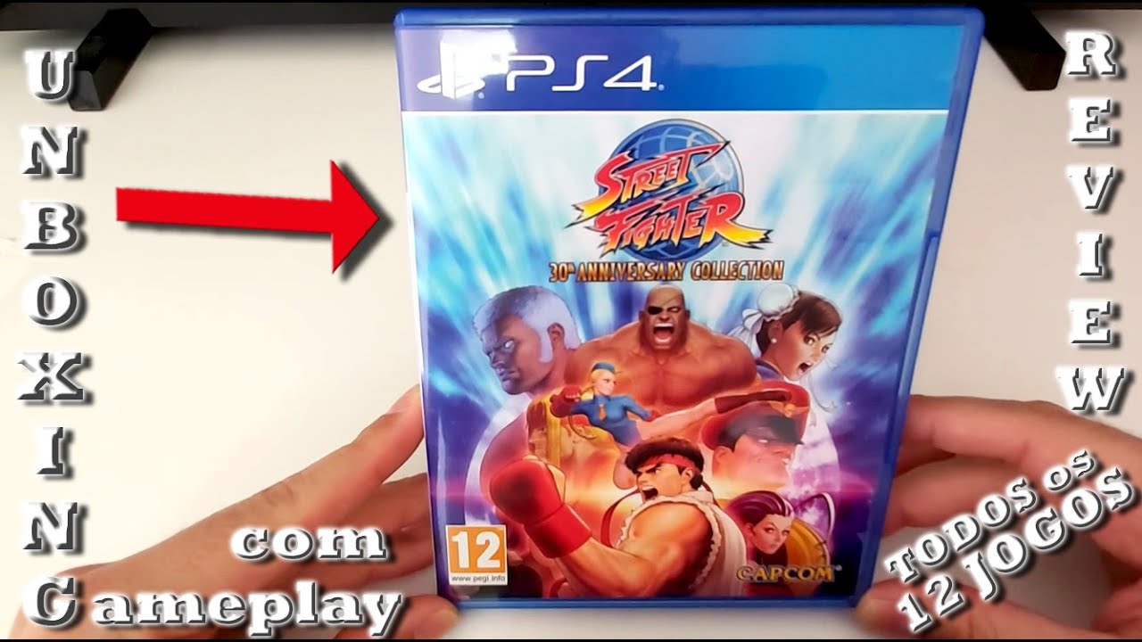 Street Fighter 30th Anniversary Collection PS4 Unboxing e Review com os 12 jogos