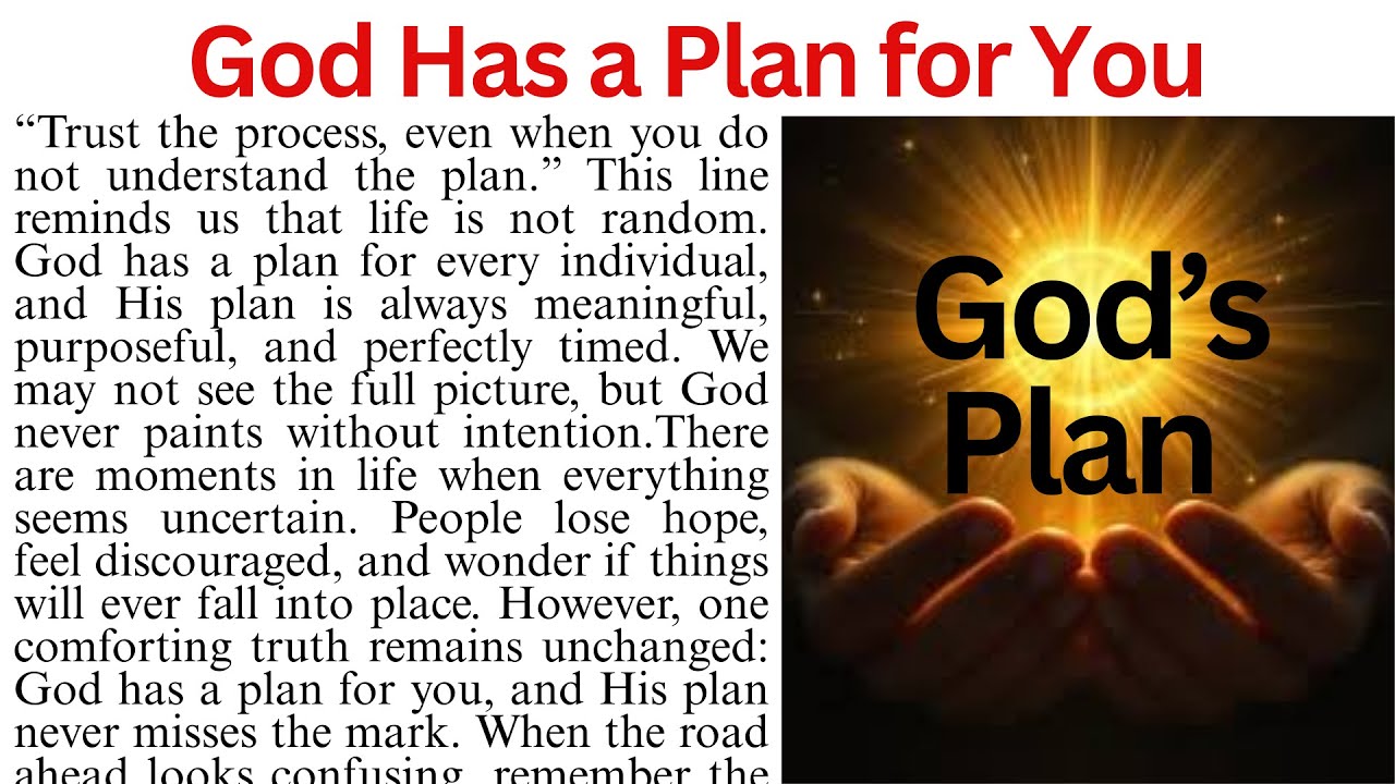 God Has a Plan for You | Reading Comprehension Passage | Passage Reading | Reading Comprehension