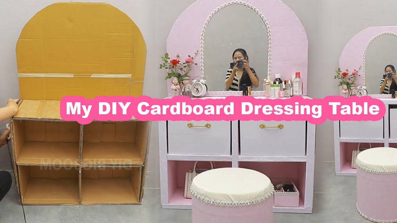 You Won't Believe This Dressing Table Is Made from Cardboard! Home Decor