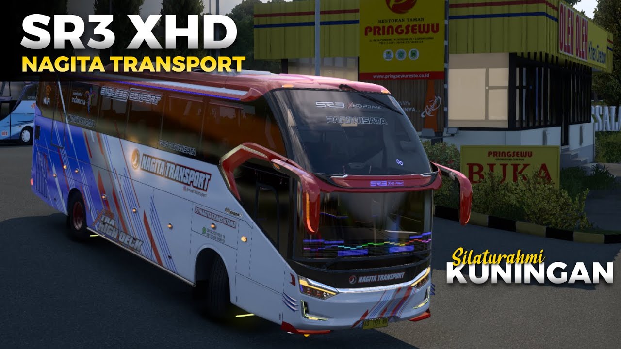 Nagita Transport SR3 XHD Prime Full Strobo + Basuri | Silaturahmi ke Garasi Tunggal Jaya Kuningan