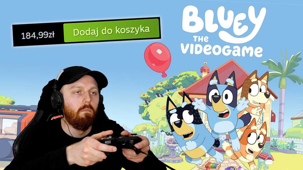 Bluey i jej gra wideo za 185 złote...