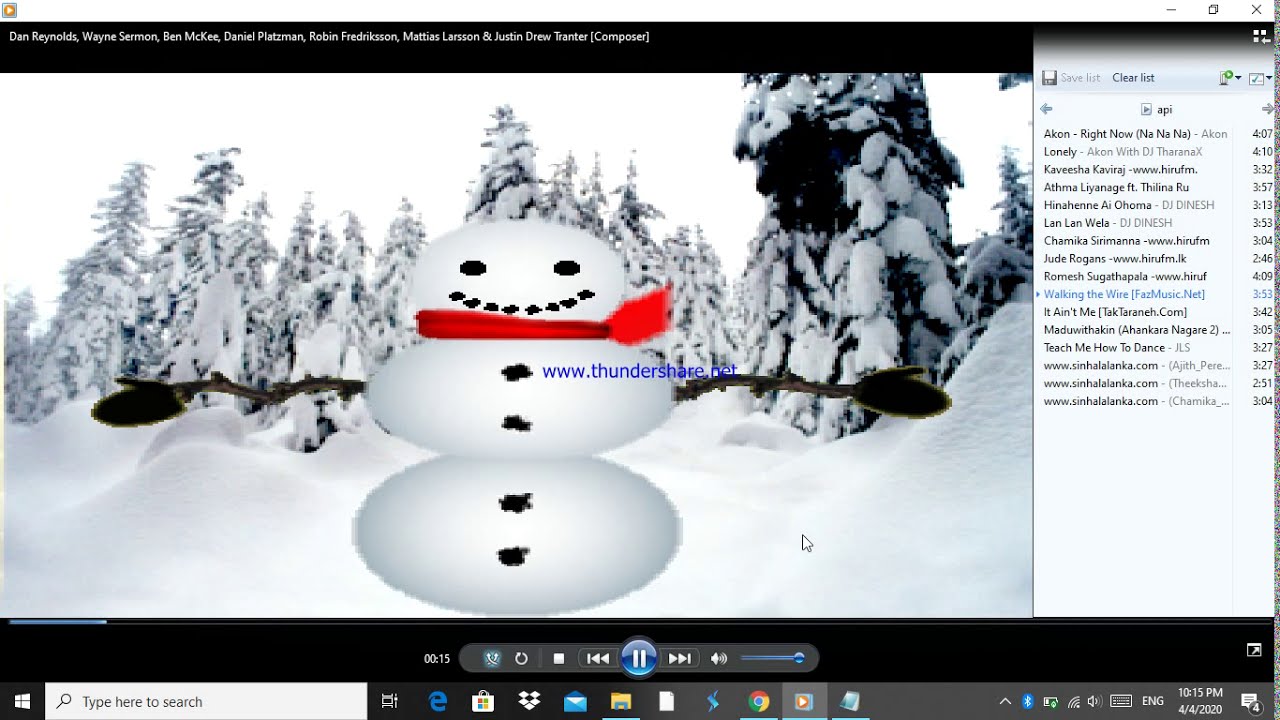 WINDOWS media player visualization