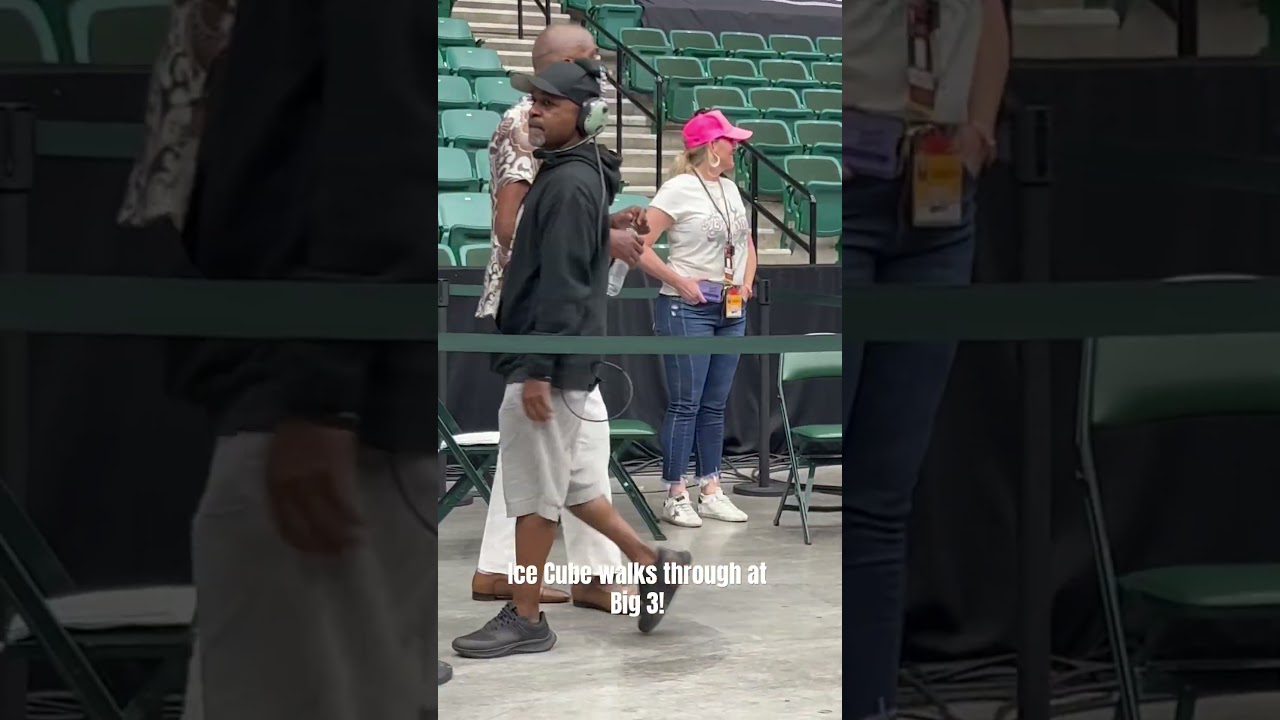 Ice Cube getting things in order behind the scenes at Big 3! 