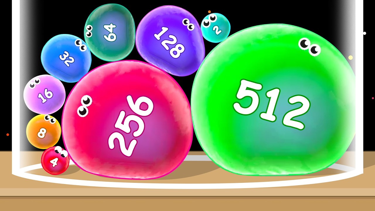 BLOB DROP - Jelly 2048, Blob Merge 3D (Suika Game) ASMR Gameplay, Crazy Merge Balls, Drop Merge Game