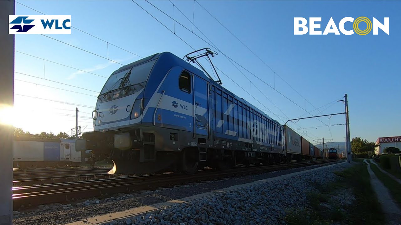 Beacon Rail, WLC, Alstom Traxx, Siemens Vectron, Stadthafen Linz Verschub-Bahnhof. Austria