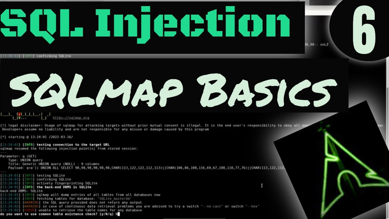 Основы SQLmap — извлечение всей базы данных из веб-приложения — SQL-инъекция, часть 6