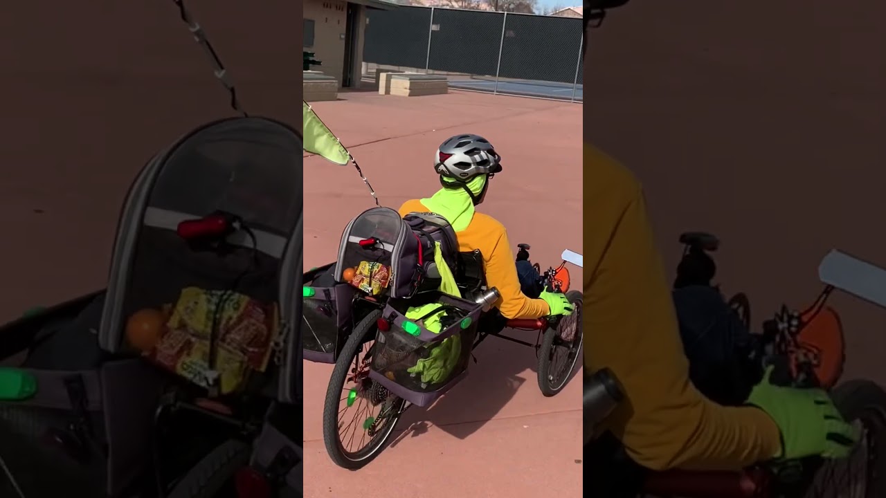 Riding the trike around Sweetwater Park 