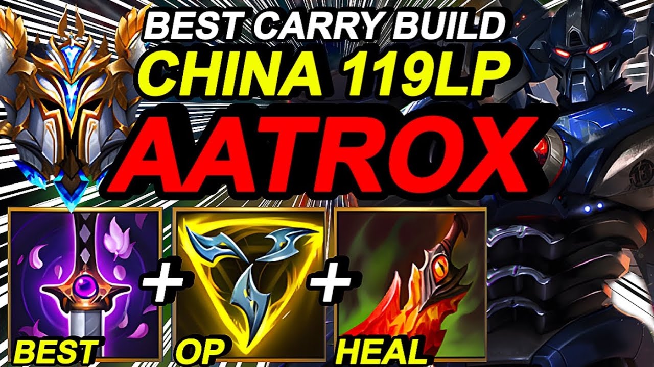 Wild Rift China Aatrox Top - Solo Carry Champion - Sovereign Rank Gameplay - Best Build Runes