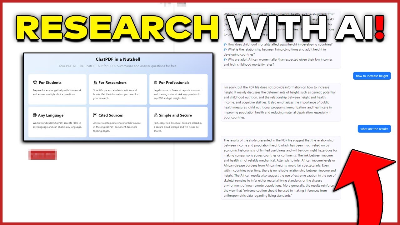 How To Use ChatPDF For Your Research