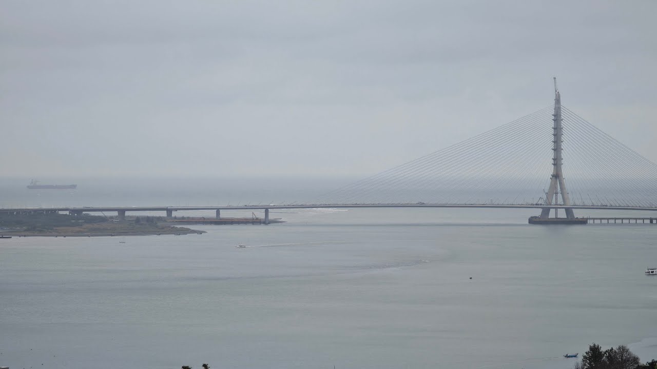 淡江大橋即時畫面01.27台灣最新地標！世界第一單塔斜張橋 The world's longest single-tower, asymmetric cable-stayed bridge