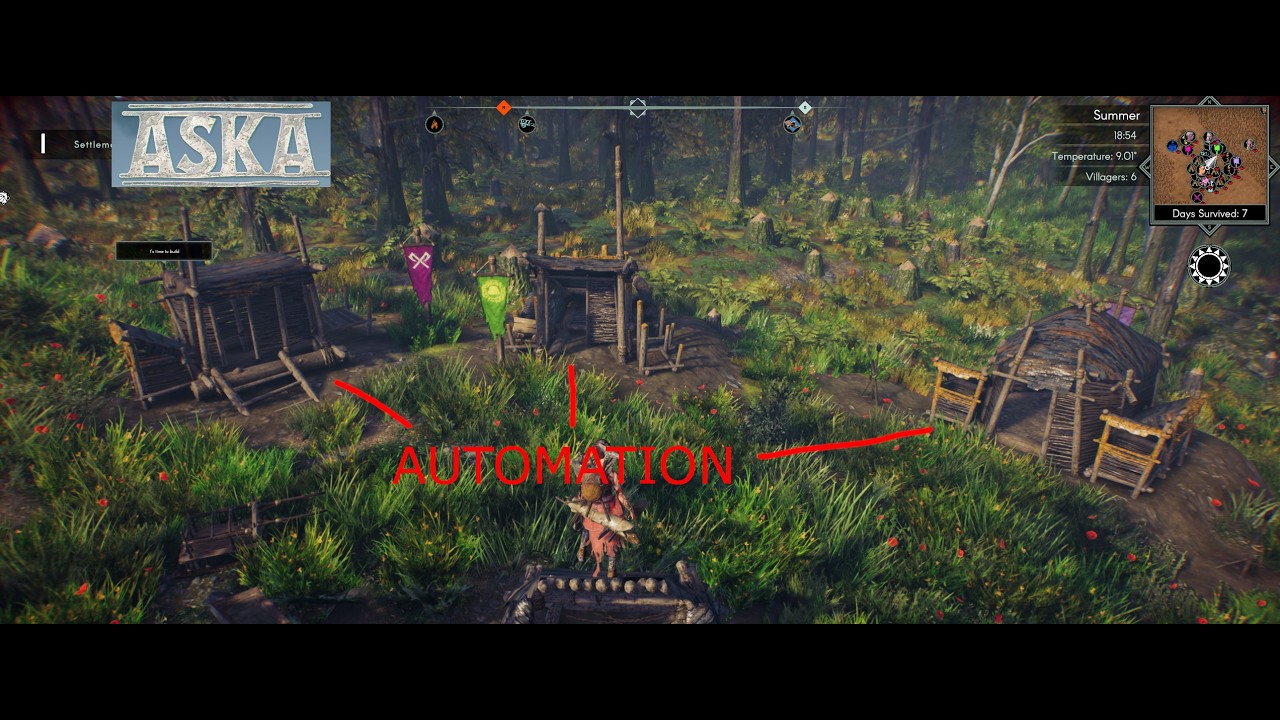 Automating Resource Gathering | ASKA Guide / Tutorial / Lets Play Ep2