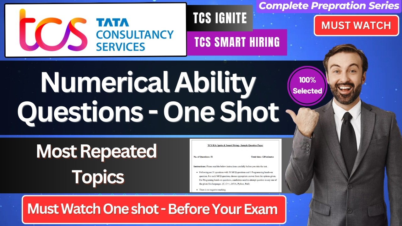 🔥TCS Smart & Ignite: краткая тренировка по развитию аналитических способностей | Повторение колич...