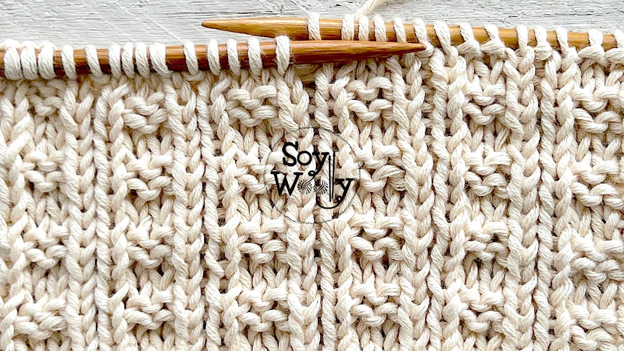 Cómo tejer el Punto Plaid en dos agujas (reversible y sólo con derecho y revés)- So Woolly