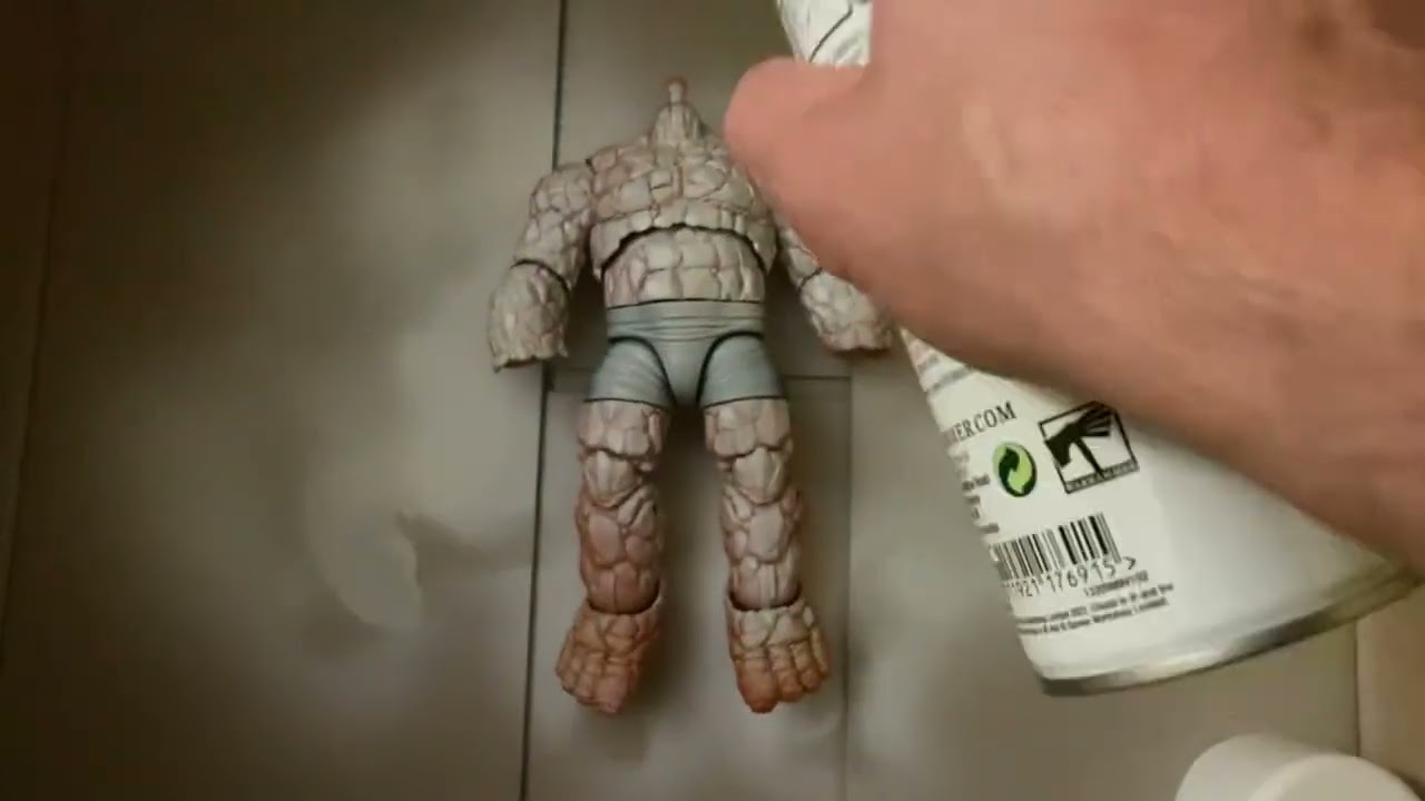 How to apply the best primer for custom action figures.  Games Workshop Citadel White Scar spray