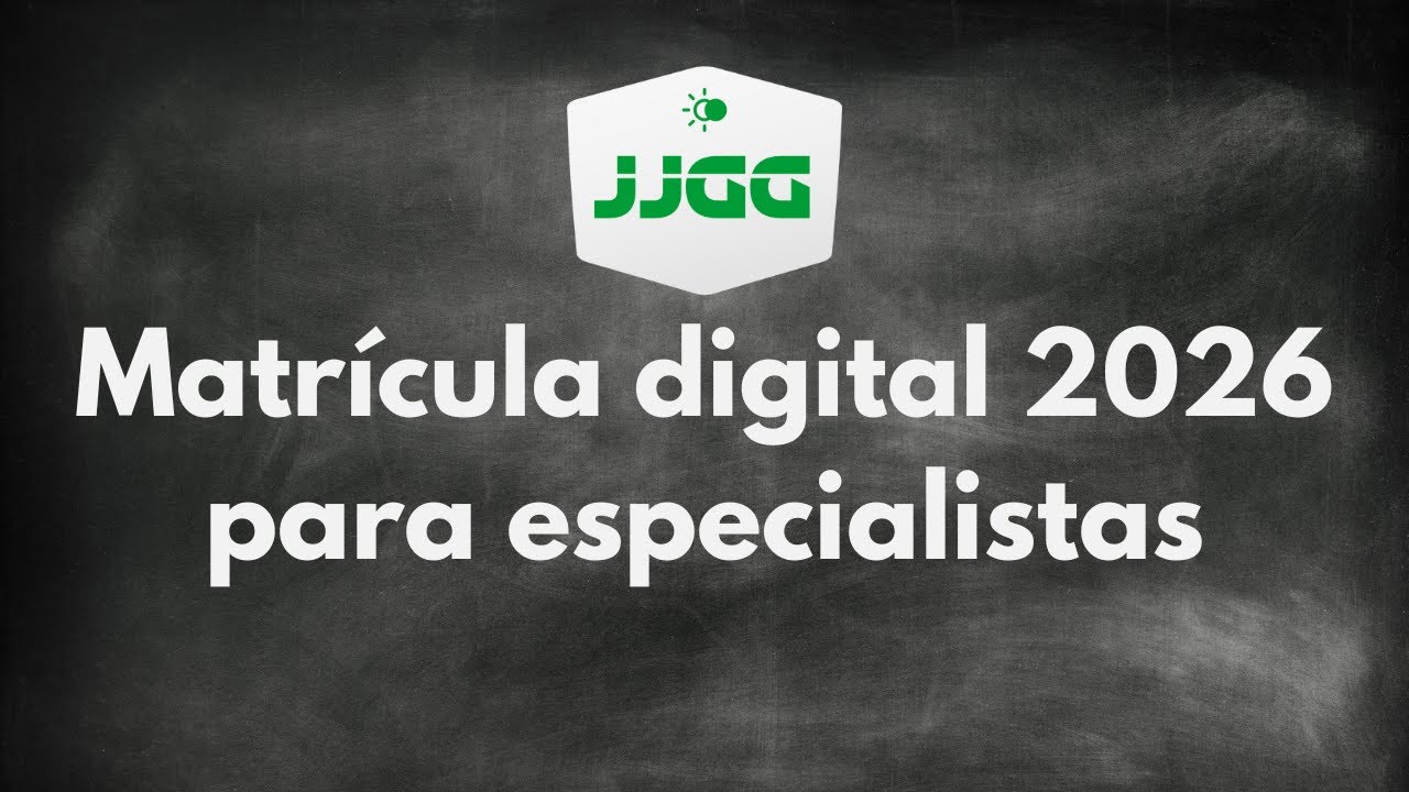 Matrícula digital 2026 para especialistas
