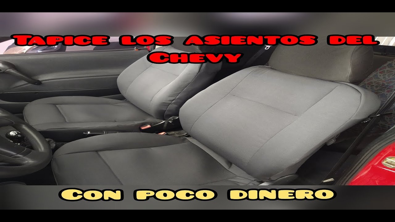 tapizando  los asientos del chevy, con poco dinero!!