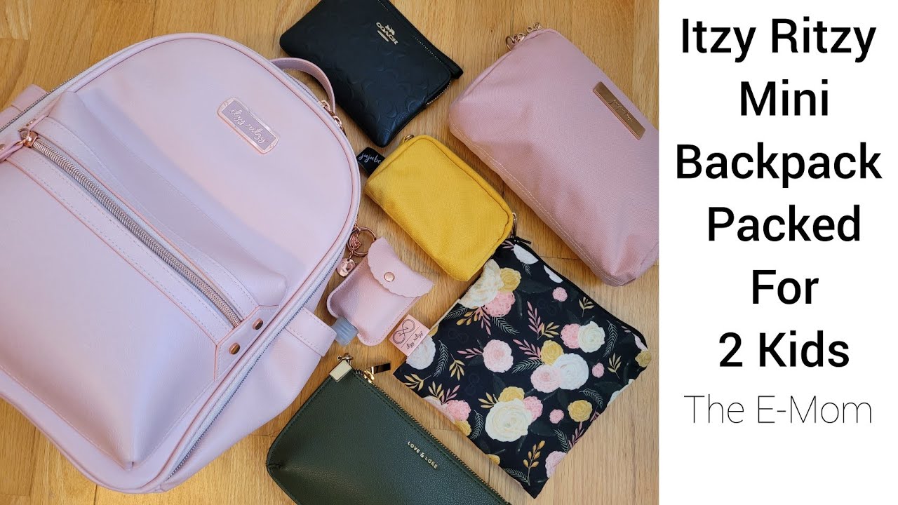 How to pack Itzy Ritzy Mini Backpack for 2 Kids plus Potty Seat - Toddler & Older Sibling