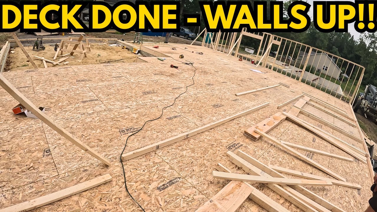 Framing a House | Day 2 | Decking and Walls | Carpentry POV