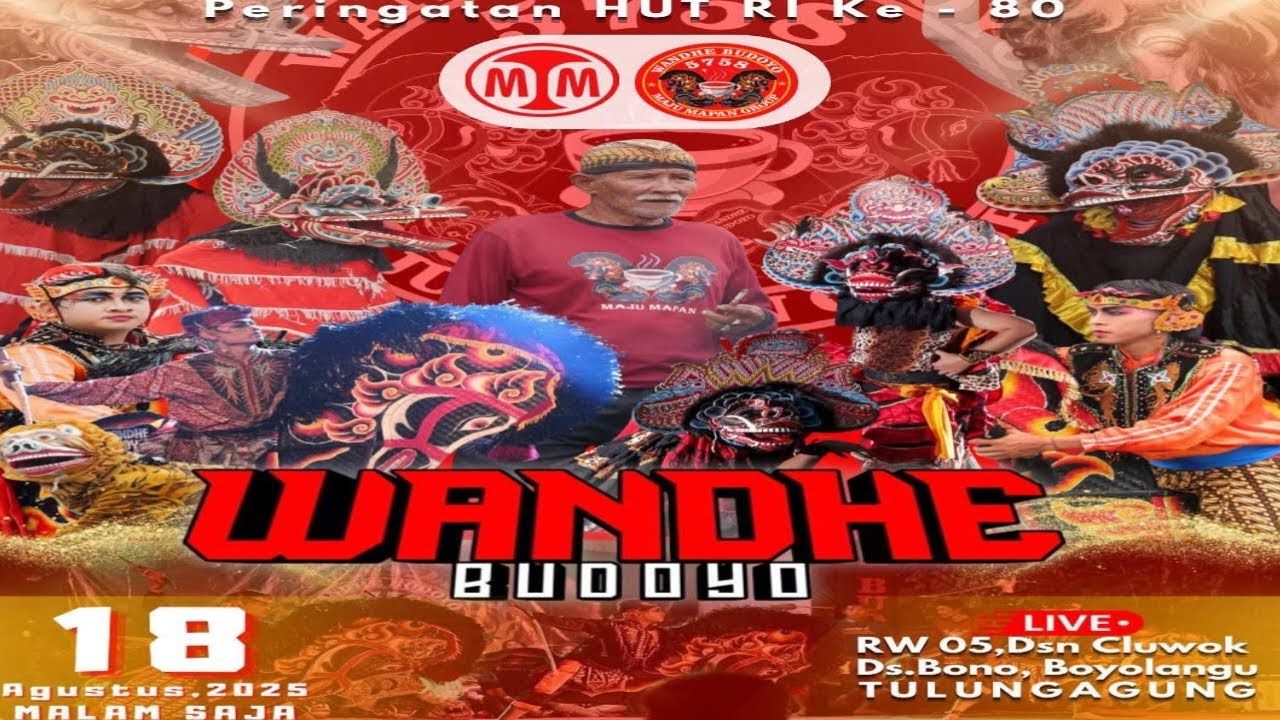Live Jaranan WANDHE BUDOYO || Cluwok Bono Boyolangu Tulungagung