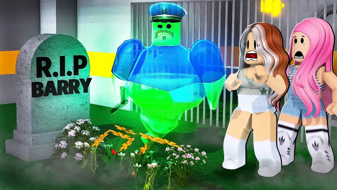 BARRY MORREU E VIROU UM FANTASMA 😮 (Escape da Pris&atilde;o do Barry fantasma no Roblox)