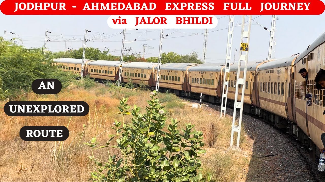 Unexplored Route Full Journey | Jodhpur Sabarmati (Ahmedabad) Express | Day Journey | Marwar Bhinmal