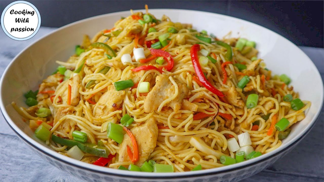 Stir Fry Spaghetti | Chicken Chow Mien | By Cooking With Passion