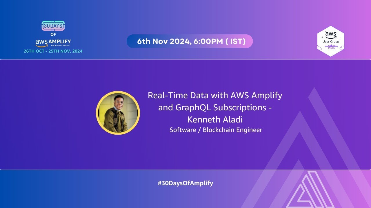 30 Days of Amplify: Amplify Uploads, Cognito, Real-time data & more