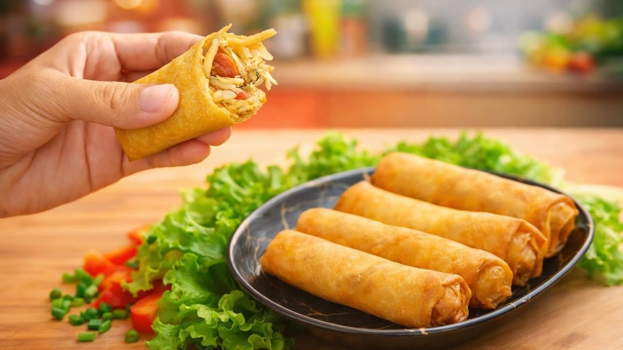 चिकन रोल जिसे रोजेदार सबसे ज्यादा खाना पसंद करते है | Ramadan Special Chicken Noddles Spring Roll 