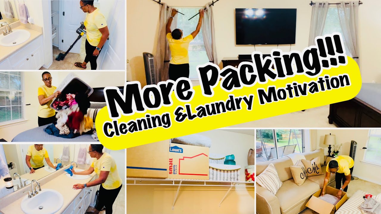 CLEAN WITH ME | PACKING, CLEANING & LAUNDRY MOTIVATION