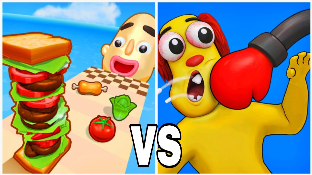 Sandwich Runner vs Annoying Uncle Punch Game - All Level Gameplay (Android, iOS)