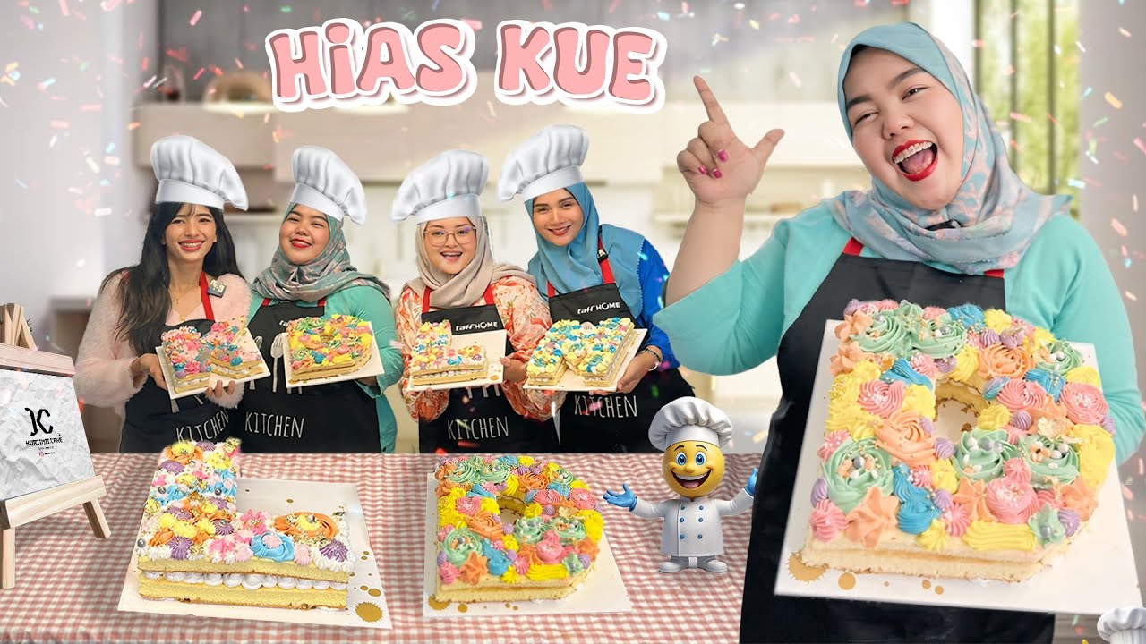 MAMATA DEKOR KUE BARENG BUNDA LEIKA DAN BESTIE YANG LAIN. CANTIK BANGET KUE NYA😍 