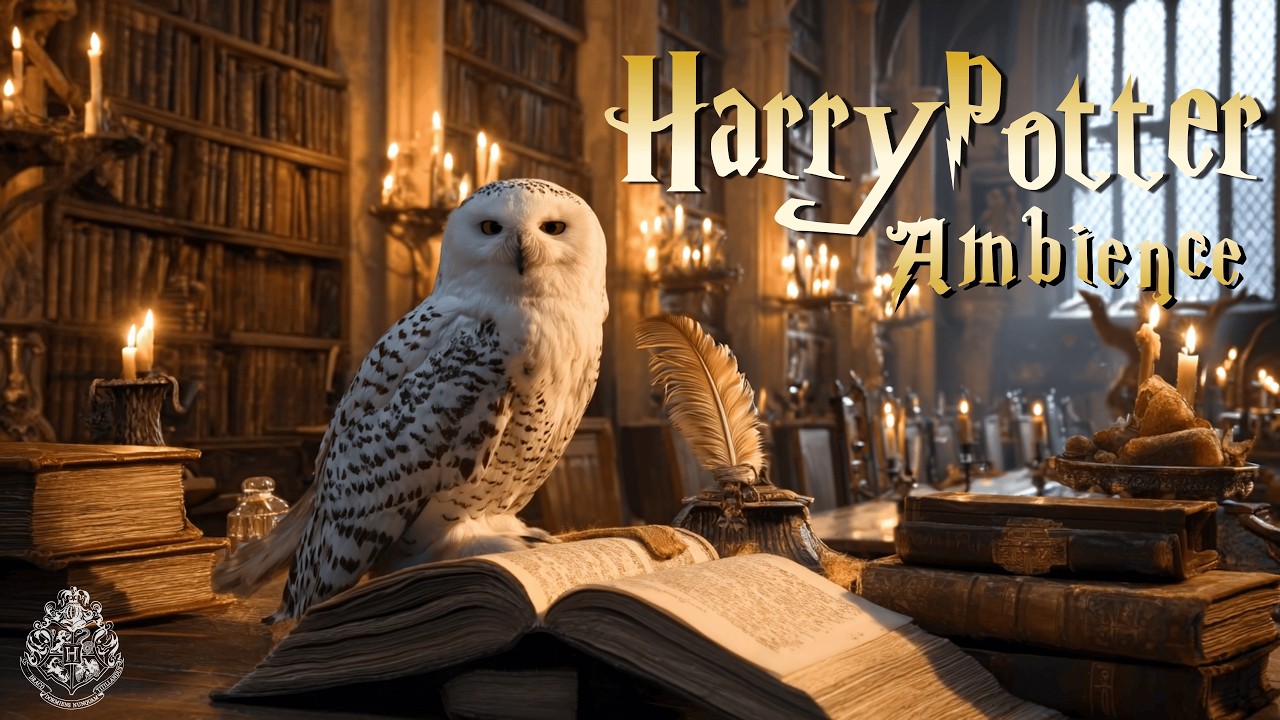 Harry Potter Ambience ✨ Ancient Library Secrets | Atmospheric Hogwarts Sounds for Deep Focus ✨