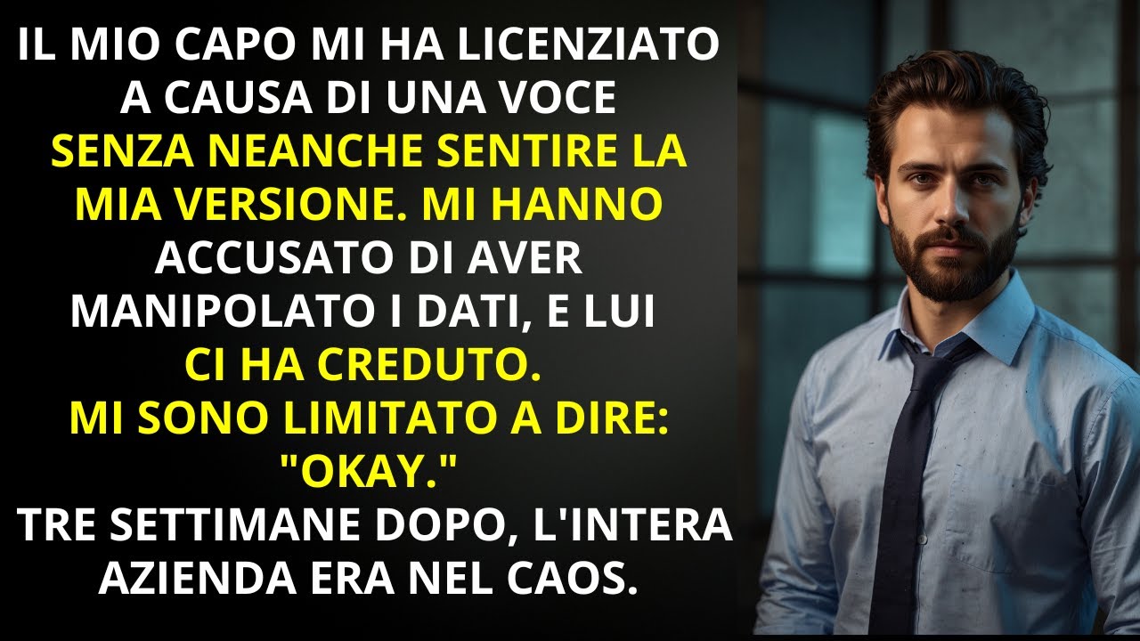 Licenziato per una Voce Infondata. 3 Settimane Dopo, Ho Guardato la Loro Azienda Crollare.