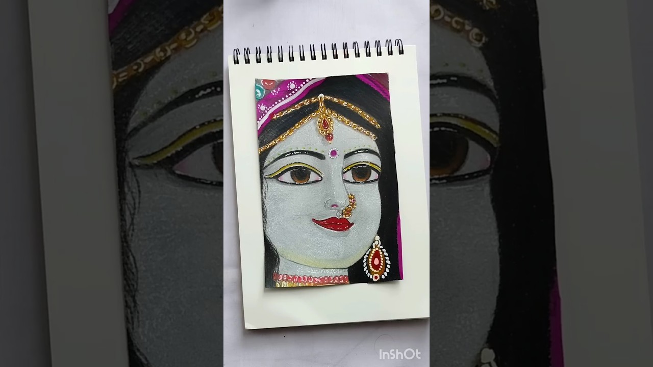Shri radhe | radha rani portrait ✨ #art #shorts #radheradhe
