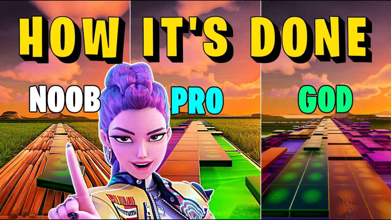 KPop Demon Hunters (Huntrix) - How It's Done - Noob vs Pro vs God (Fortnite Music Blocks)