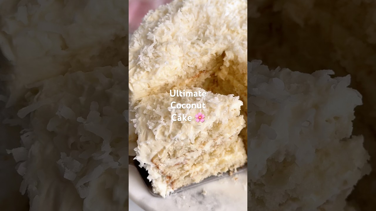 Пышный и влажный кокосовый торт 🥥