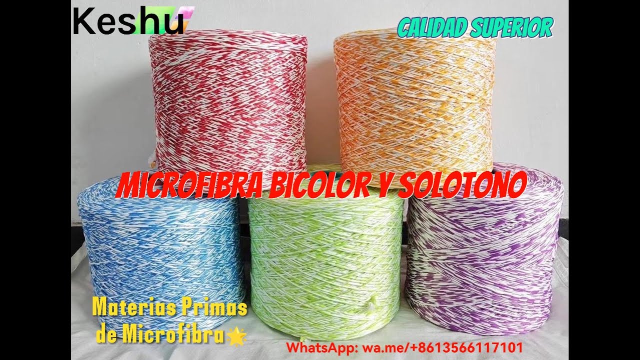 Materias Primas de Microfibra🌟Calidad superior, microfibra bicolor y solotono,WhaApp: +8613566117101
