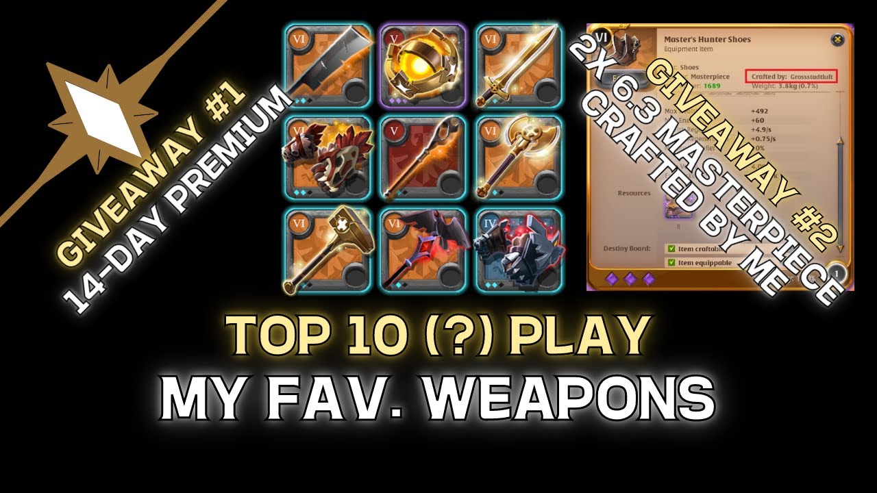 Albion Online Highlights: TOP10 PLAY - 500 Sub Giveaway Event/ 알비온 하이라이트: TOP10 플레이 - 구독자 500명 이벤트