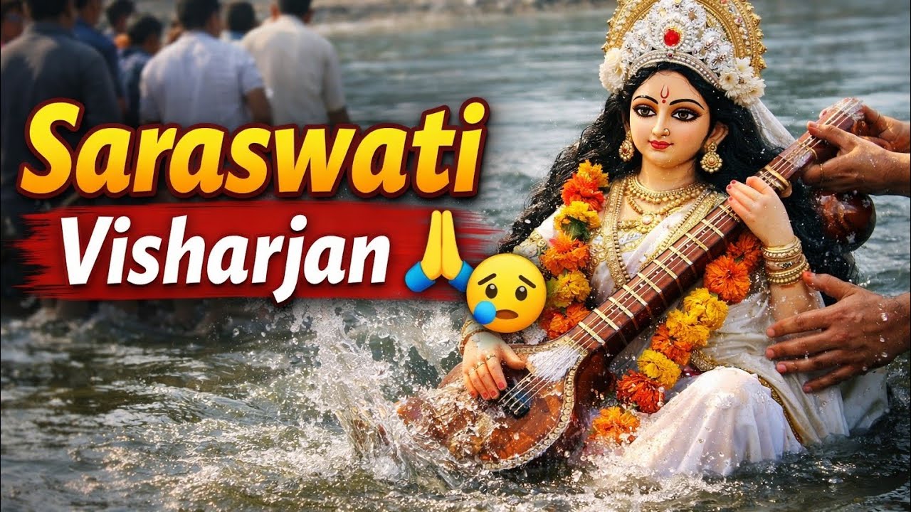 Saraswati Visharjan 🙏 | Maa Saraswati Ki Vidai 😢 | Full Vlog r.kyadav-vlogs