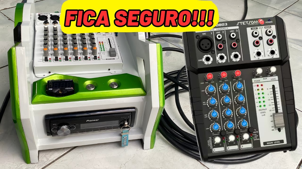 como regular o player para n&atilde;o saturar a entrada da mesa #somautomotivo